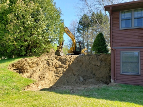 Removing old retaining wall