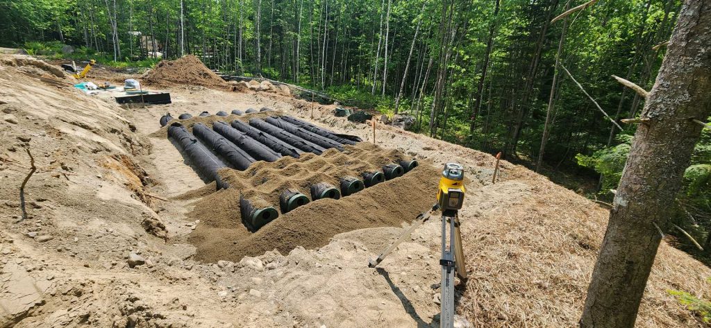 Leach Field, Grade On Excavation